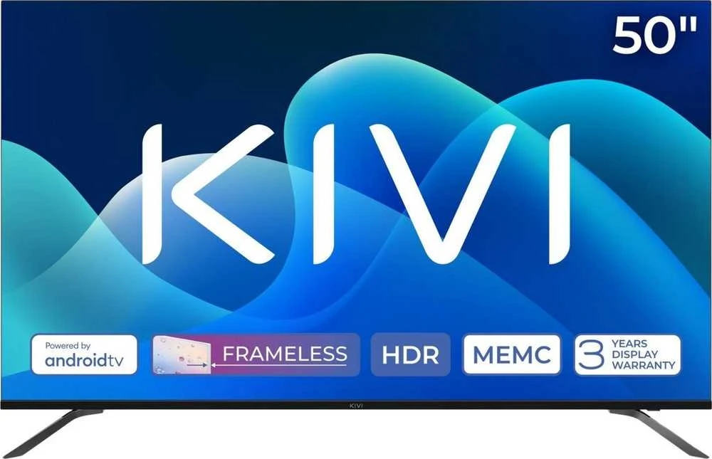 50" UHD Išmanusis televizorius televizorius KIVI 50U730QB, juodos spalvos