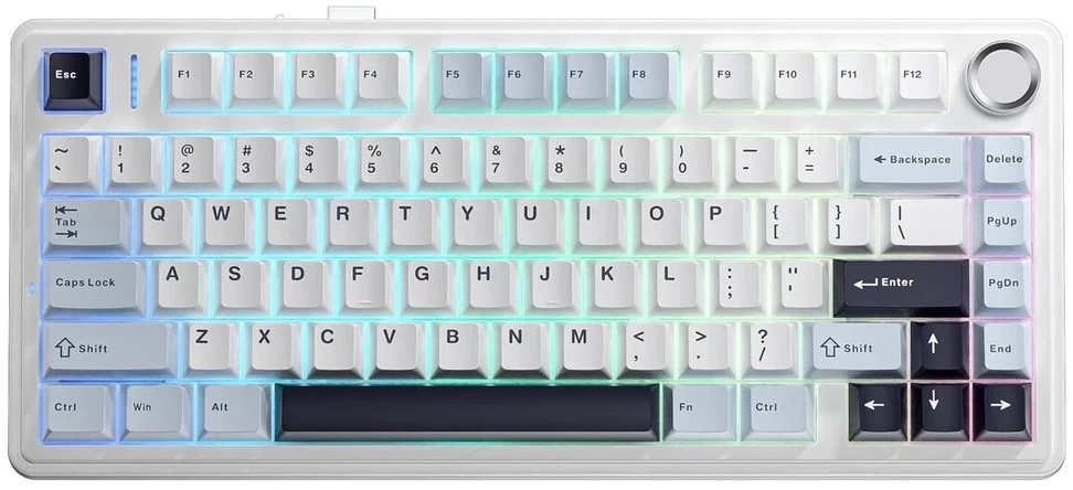 Žaidimų klaviatūra Aula F75, Leobog Reaper Switches, šviesiai mėlyna