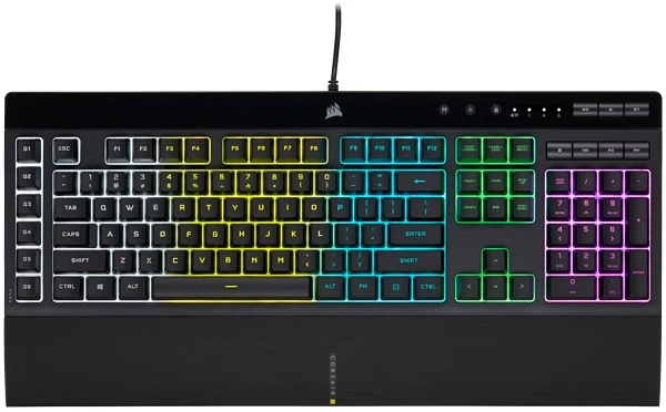 Corsair K55 RGB PRO klaviatūra Gaming USB QWERTY US English Juodas