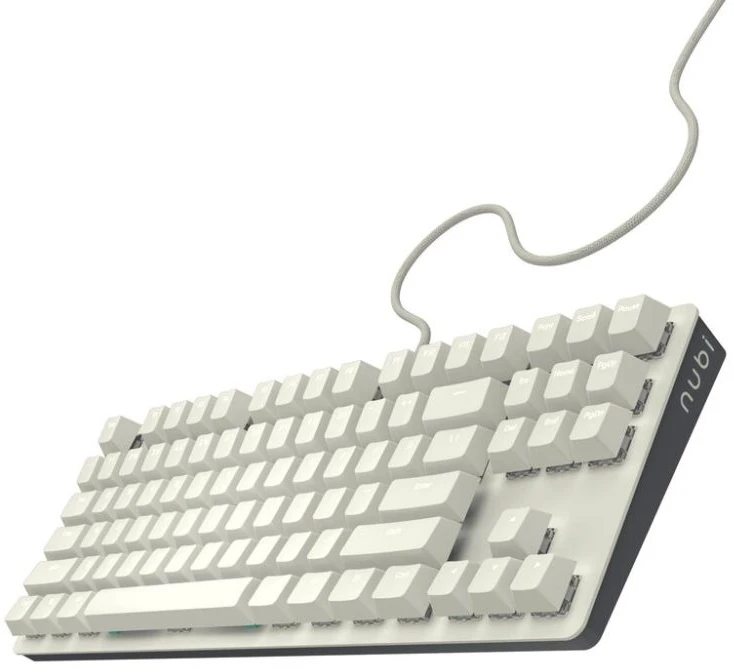 Klaviatūra Nubi NK87 Baltas, G3MS Sapphire Switch, US