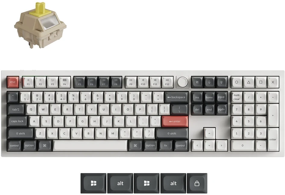 Keychron Belaidė klaviatūra Q6 Ultra, balta (Q6U-P4)