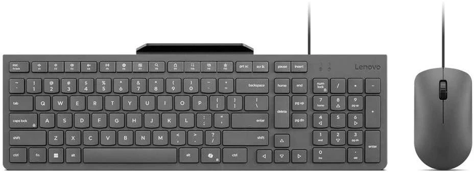 Klaviatūra Lenovo 310 USB-A su laidu Combo US English | Klaviatūros ir pelės rinkinys | su laidu | su pele | US English | Luna Pilkas