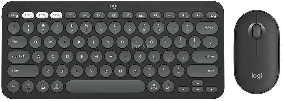 Klaviatūra ir pelė Logitech Pebble 2 Combo for Mac, grafito spalvos