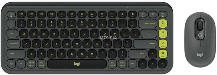 Pelė „Logitech Pop Icon Combo Nordic“ klaviatūra, grafito spalvos