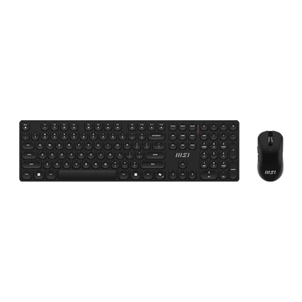 Klaviatūra MSI | FORGE K210 | Klaviatūros ir pelės rinkinys | Wireless | su pele | US | Scissor | Juodas