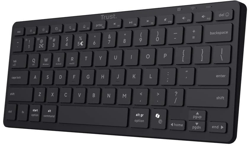 Trust Nado II klaviatūra Home/Office USB + Bluetooth QWERTY US English Juodas