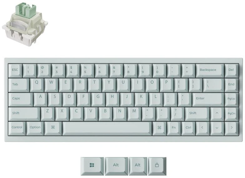 Klaviatūra USB-C Q16 HE 8K/LIGHT Žalias Q16HW-L1 KEYCHRON