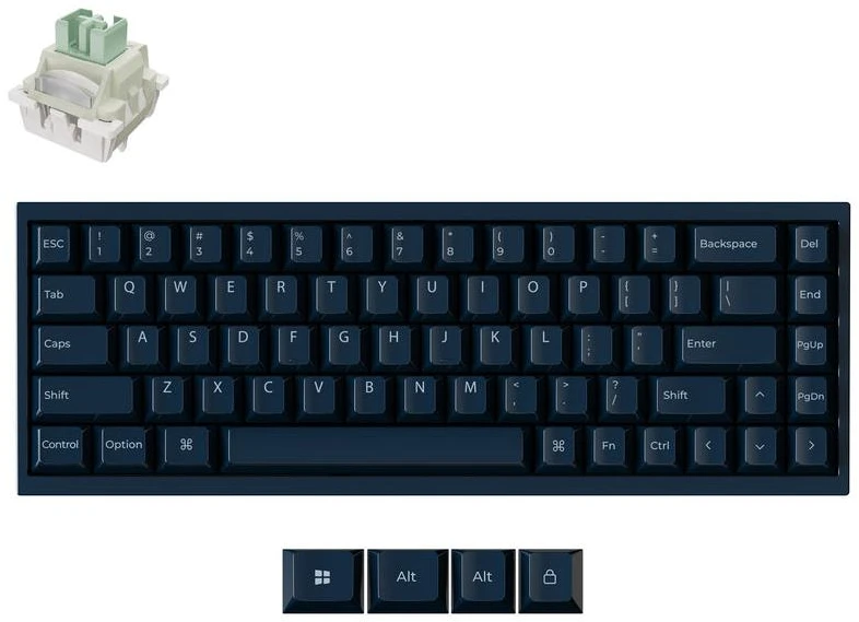 Klaviatūra USB-C Q16 HE 8K/NAVY Mėlynas Q16HW-J1 KEYCHRON