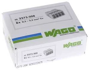 Jungtis 8x0.5-2.5mm balta WAGO