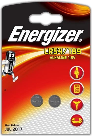 Mygtukinė Baterija - Energizer G10 2 Vnt. LR54/189 Šarminės Baterijos