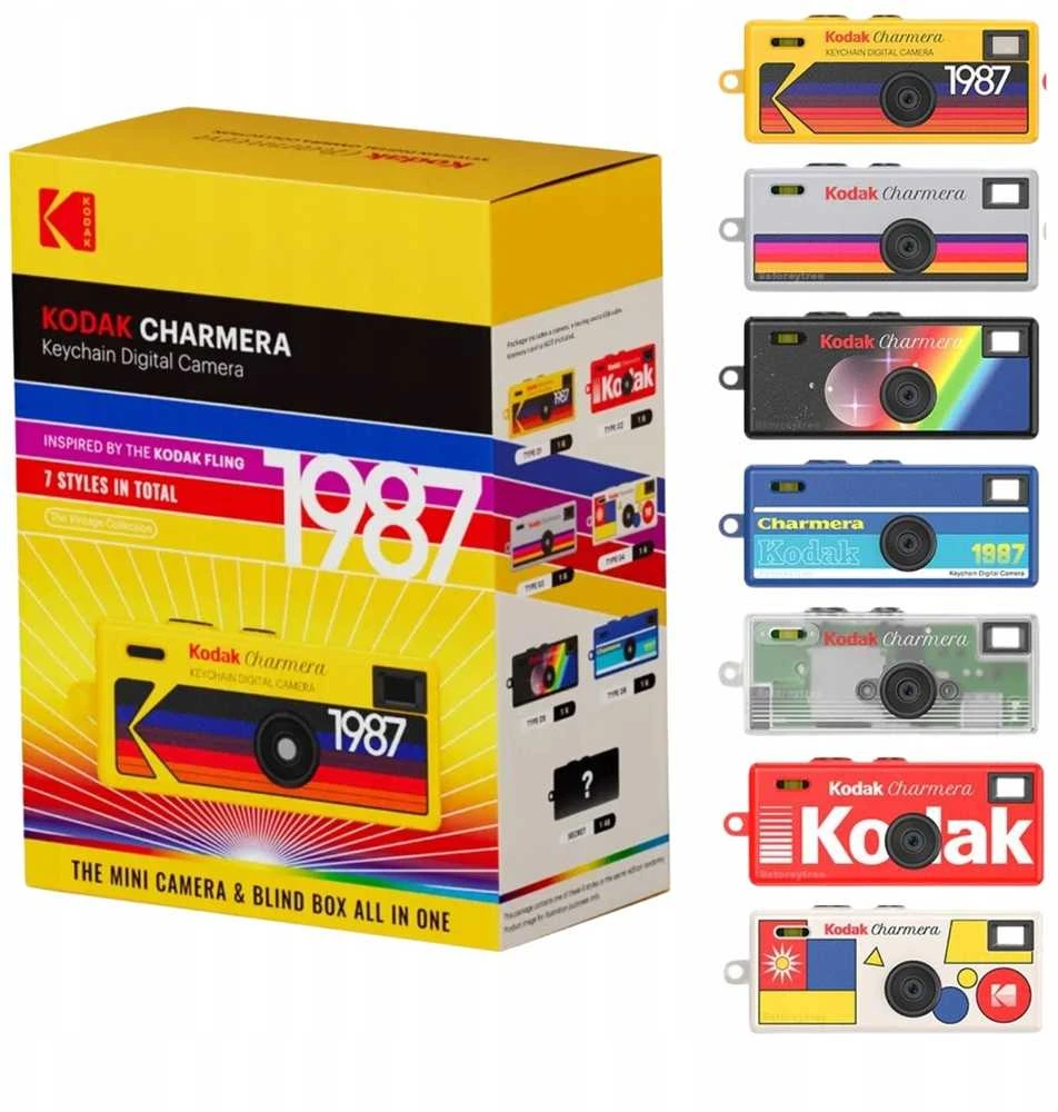 Kodak Charmera raktų pakabukas skaitmeniniams fotoaparatams žaliuzių dėžutė