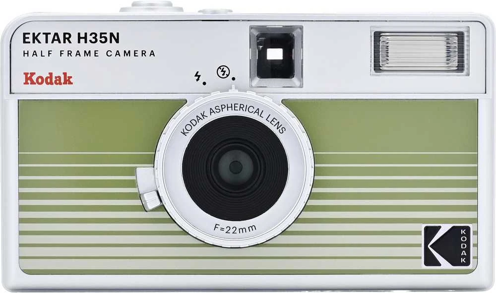 KODAK EKTAR H35N CAMERA STRIPED Žalias