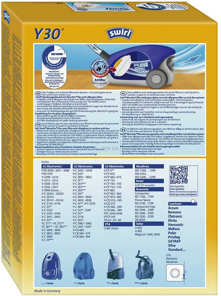 SWIRL Y30/4 MP Plus D.s. filtrai