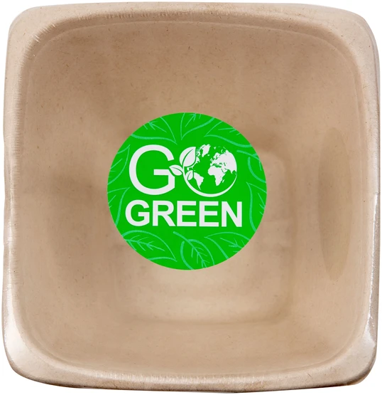 Gogreen Composable cane bowls 1300ml square 5 pieces/ 0 16kg