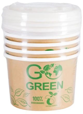 Leifheit Gogreen kompostuojami maisto indeliai su dangteliais Go Žalias 230ml 5vnt/0,06kg