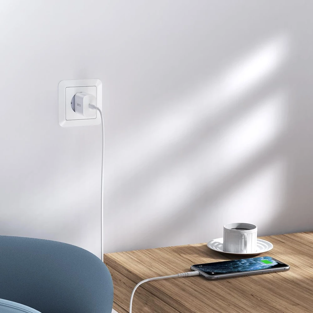 Choetech Q5004 EU USB-C tinklo įkroviklis, 20 W (baltas)