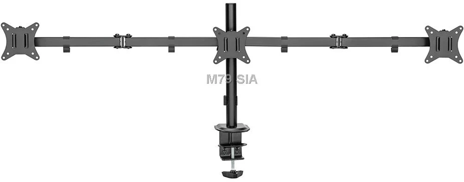 Laikiklis Deltaco ARM-0301-B, 75 x 75 mm, 100 x 100 mm, -45 - 45°, -90 - 90°, 360°, juoda
