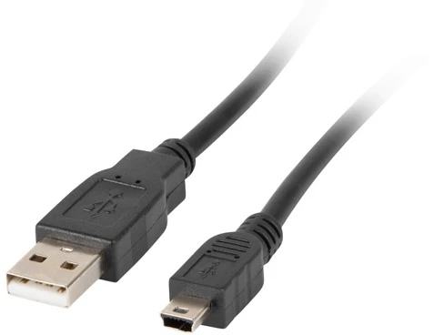 LANBERG CA-USBK-11CC-0018-BK kabelis USB 2.0 mini AM-BM5P su feritu 1,8 m