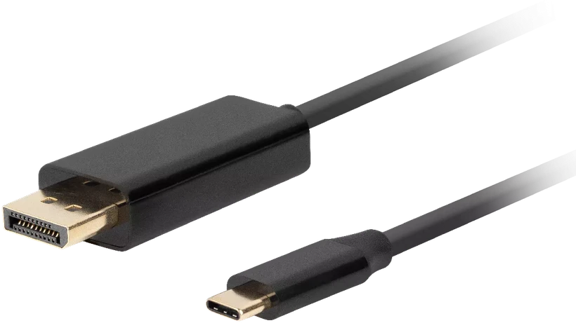 Lanberg USB-C į DisplayPort kabelis, 3 m 4K/60Hz, Juodas | Lanberg | USB-C į DisplayPort kabelis | CA-CMDP-10CU-0030-BK | 3 m