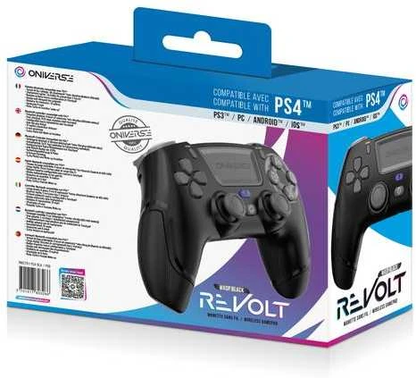 ONIVERSE PS4 belaidis „Revolt Bluetooth“ valdiklis „Wasp“ – juodas