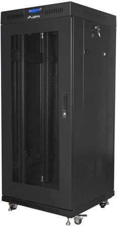 LANBERG laisvai pastatomas stelažas 19 colių spintelė 27U 600x600 tinklelio durys LCD plokščias paketas juodas