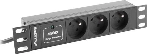 LANBERG PDU-03E-0200-BK PDU 10 1U 16A 3x 230v PL 2m Juodas