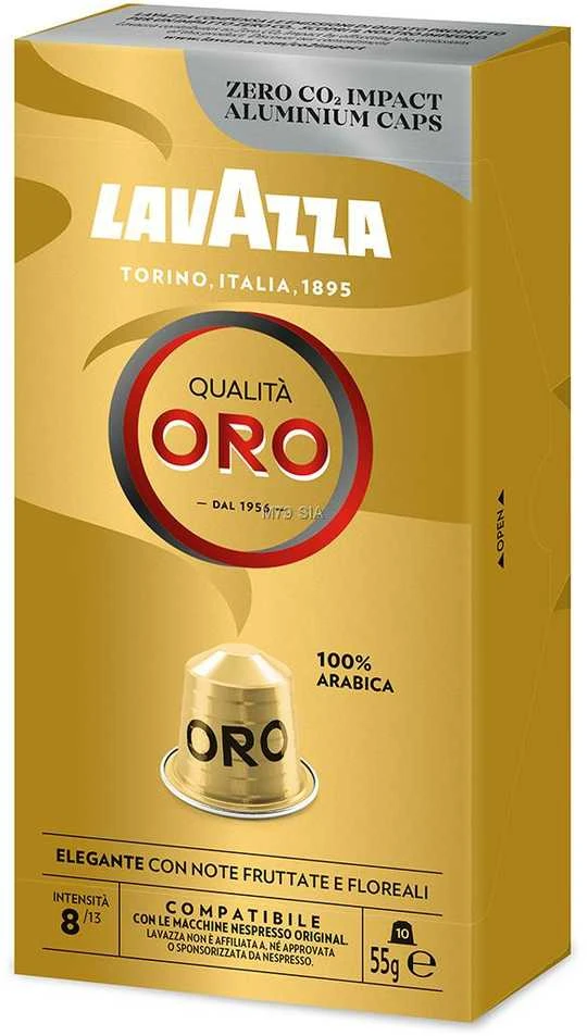Coffee capsules for Nespresso® machines Lavazza Qualita Oro, 10 pcs.