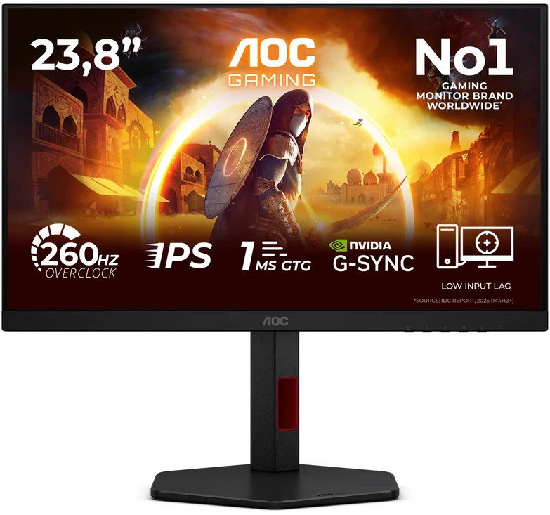 Monitorius AOC 24G4ZR - 260Hz OC | Full HD | Fast IPS | 23.8" | 0.3ms MPRT | HDR10