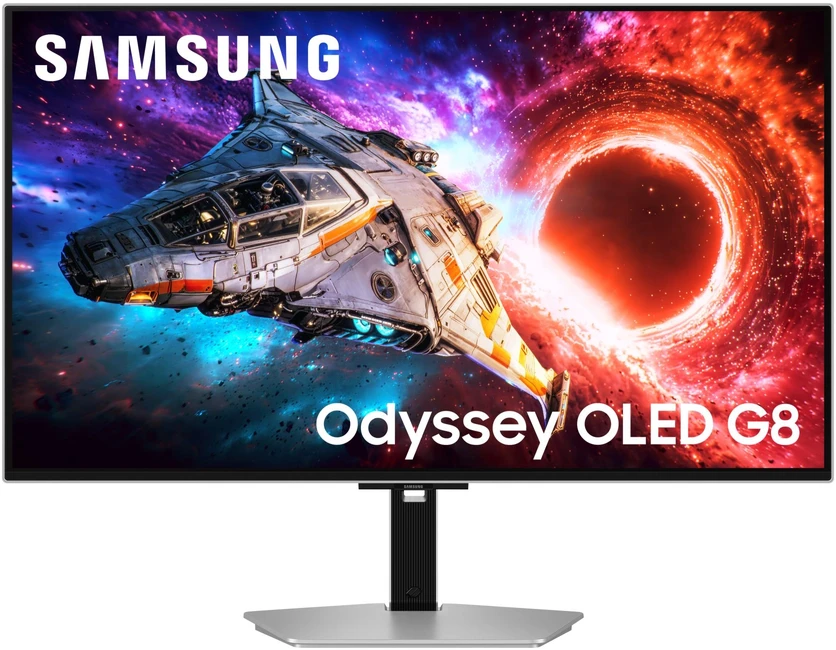 Monitorius Samsung | LS32HG800SUXEN Odyssey OLED G8 | 32 " | OLED | 4K | 16:9 | 240 Hz | 0.03 ms | 3840 x 2160 pikselių | 300 cd/m² | HDMI jungtys quantity 2 | Sidabrinis