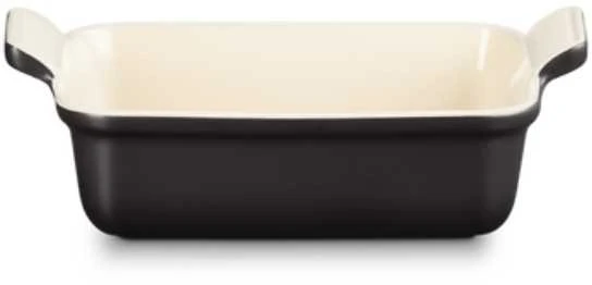 Le Creuset Rectangular Heritage Stoneware 19x14cm / 1,1L juodas