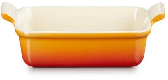 Le Creuset Stačiakampė kepimo forma Heritage keramika 19x14cm | 1.1L oranžinė