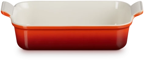 Le Creuset Stačiakampiai „Heritage“ keramikos kepimo indai 26x19 cm / 2 x 4 l, oranžiniai 0843251102730