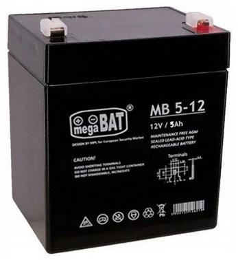 Mw Power MWPower MWS 12V 5Ah F1(187) AGM akumuliatorius, 5 metai