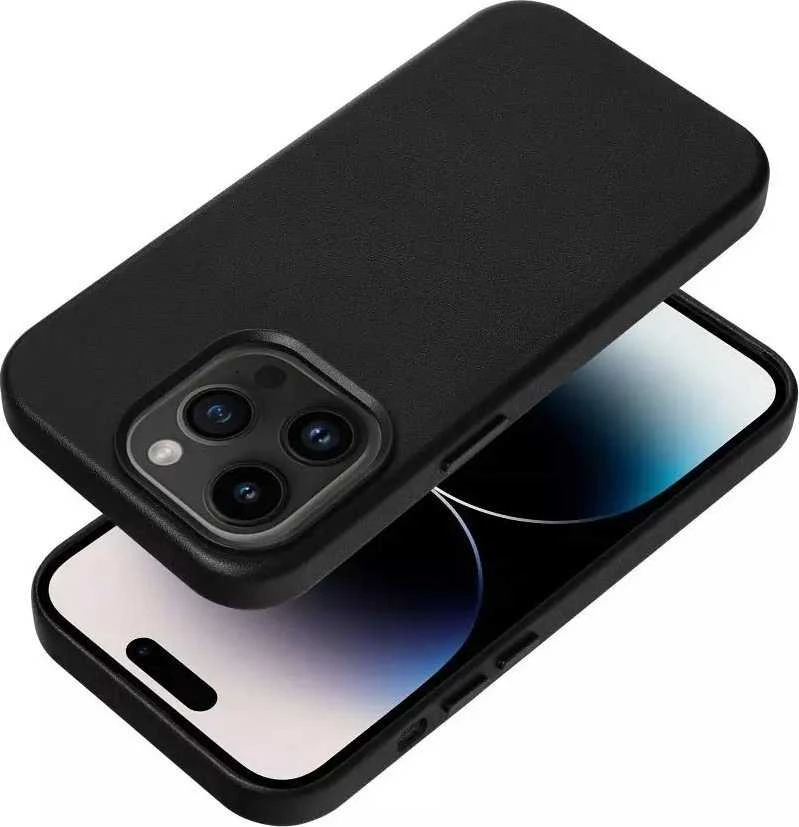 Oem Dėklas Leather Mag Cover (MagSafe) skirtas iPhone 15 Plus juodas