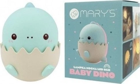 Eco Light Plexido Lampka nocna LED baby dino mėlyna