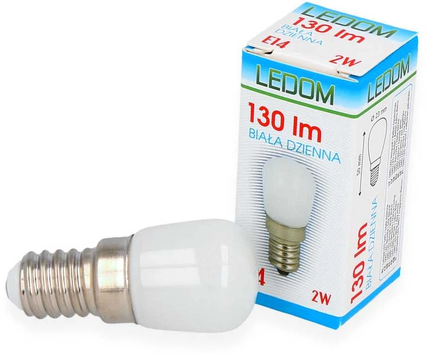 LED lemputė E14 220-240V 2W 130lm 4000K, LEDOM