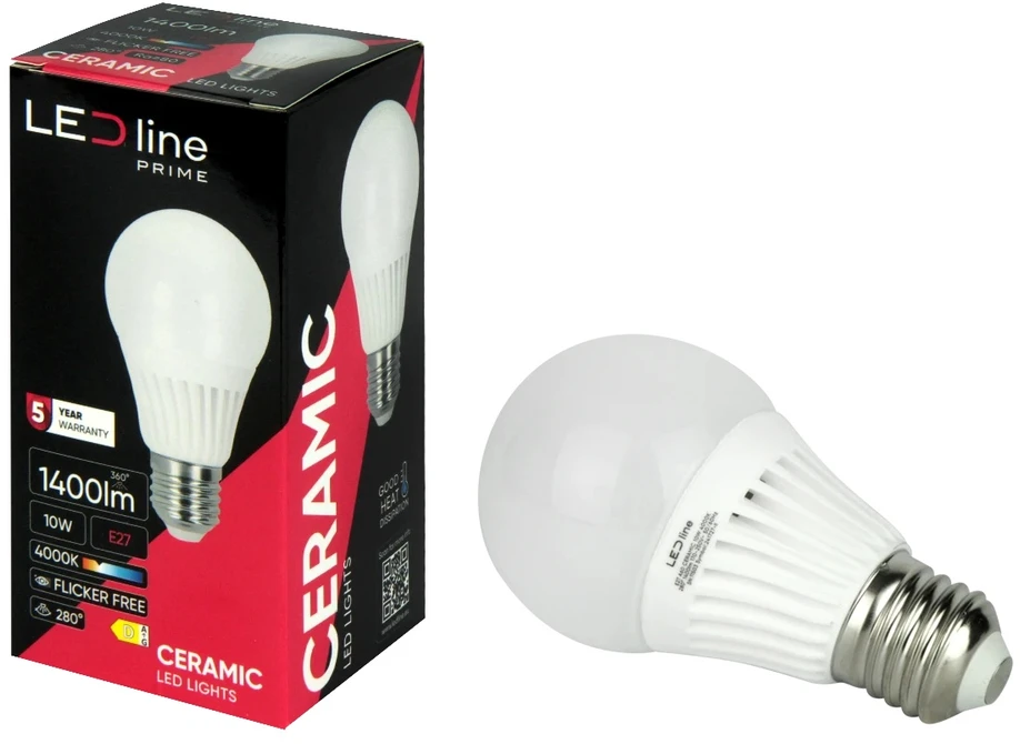 Led Line Prime LED lemputė E27 10W 4000K 1400lm 140lm/W 170-250V A60