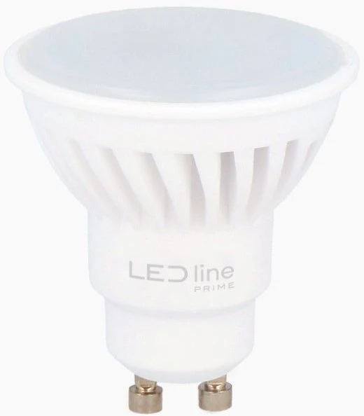 Lemputė LED GU10 230V 10W 1250lm 125lm/W, šiltai balta 2700K, pritemdoma, LED line PRIME