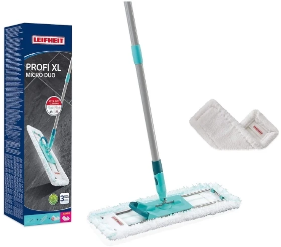 Leifheit Floor brush with collapsible handle in a box Profi XL micro duo 42cm + main. mop Profi XL Superduster 42cm