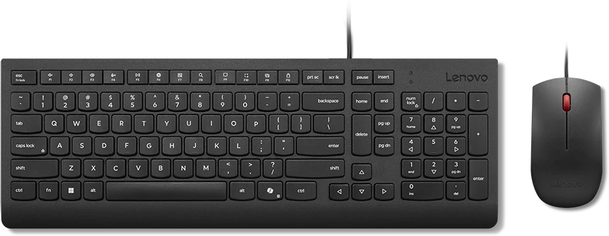 Lenovo Essential Klaviatūra su laidu ir pelė | Klaviatūros ir pelės rinkinys | su laidu | su pele | Nordic | Juodas