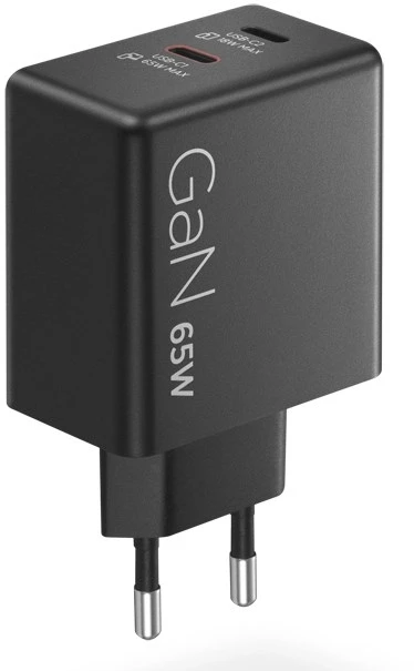 Lenovo Dual USB-C 65W GaN įkroviklis | Įkroviklis | USB-C | 65 W