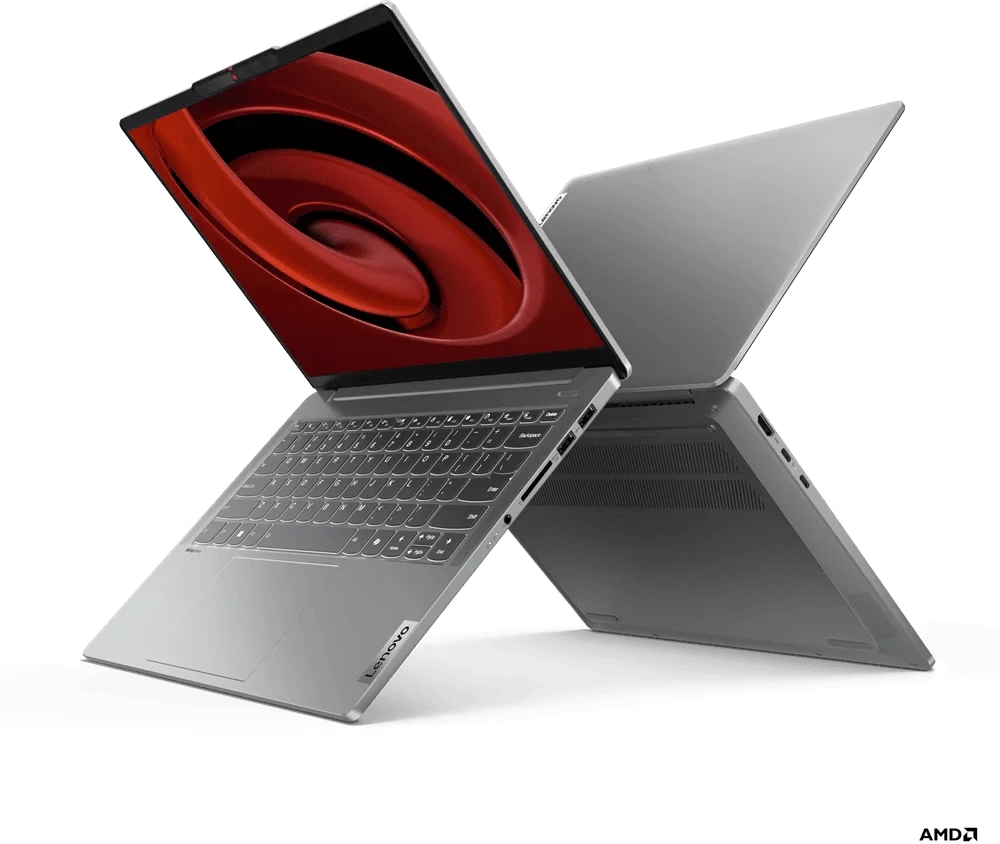 Gruzdintuvė Nešiojamas kompiuteris Lenovo IdeaPad Pro 5 14AHP9, 14 colių 2.8K (2880x1800) OLED 400 nitų (tipinis) / 600 nitų (didžiausias) blizgus, 100 % DCI-P3, 120 Hz, Eyesafe®, DisplayHDR™ True Juodas 500, AMD Ryzen™ 7 8845HS (8C / 16T, 3.8 / 5.1 GHz, 8 MB L2 / 16 MB L3), vaizdo plokštė Integruota AMD Radeon™ 780M grafika, 32 GB RAM Lituotas