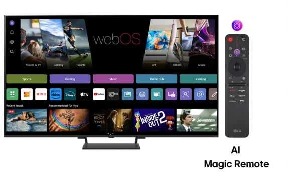 Televizorius LG QNED evo AI 55QNED93A6A 139.7 cm (55") 4K Ultra HD Smart TV Wi-Fi Juodas