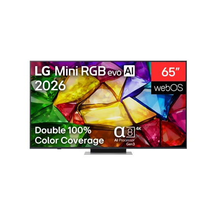Televizorius LG 4K evo AI Mini RGB TV | 65MRGB87B3B | 65 | Smart TV | webOS | UHD | Juodas