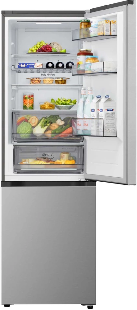 LG Šaldytuvas | GBBS312CPY | Energijos efektyvumo klasė C | Laisvai pastatomas | Aukštis 186 cm | Kombinuotas | No Frost sistema | Šaldytuvo neto talpa 220 L | Šaldiklio neto talpa 113 L | Ekranas | 34 dB | Sidabrinis Prime