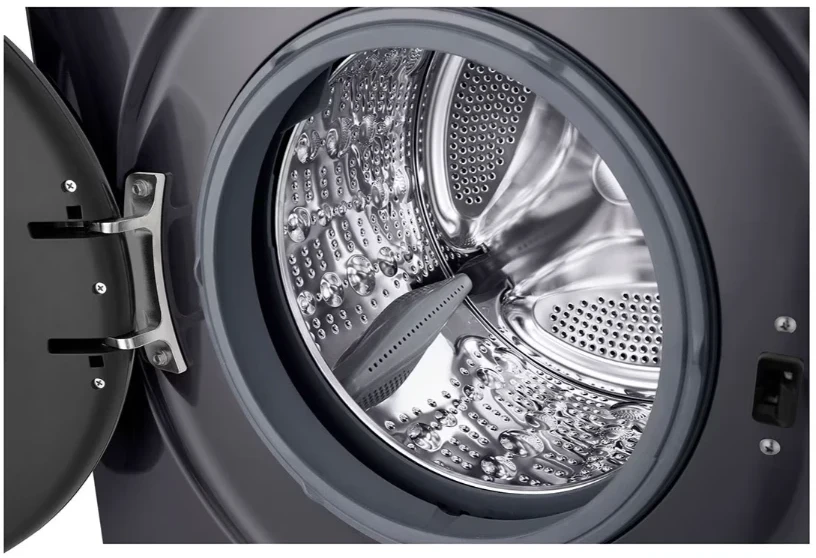 LG | Skalbimo mašina | F4X1009NMB | Energy efficiency class A | Front loading | Skalbimo talpa 9kg | 1400 RPM | Gylis 55 cm | Plotis 60 cm | Ekranas | LED | Steam function | Direct drive | Wi-Fi | Graphite Juodas
