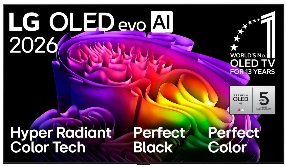 Televizorius LG OLED 4K AI G6 TV | OLED83G61LW | 83 | Smart TV | webOS | UHD | Juodas