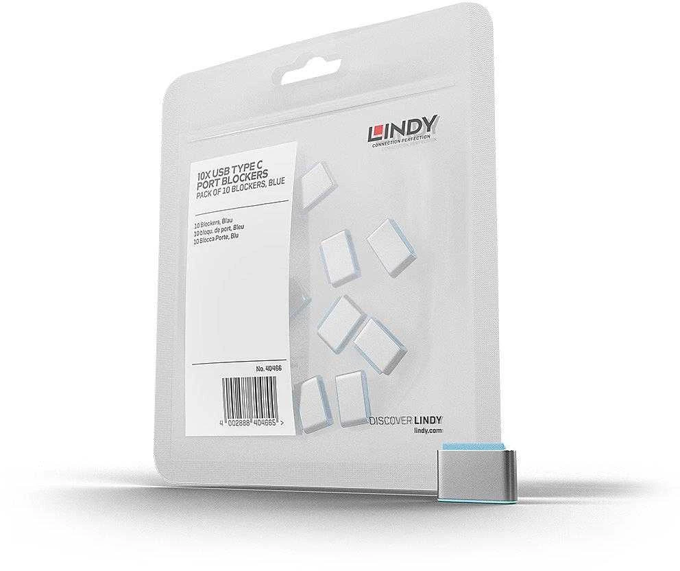 USB Priedas - LINDY USB C Prievado Blokatoriai, Mėlyni, 10 vnt.