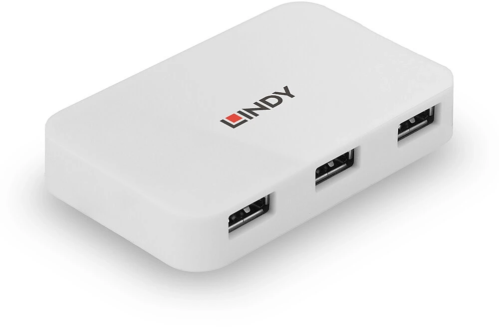 USB Hub - LINDY 4 Prievadų USB 3.0 Hub 5 Gbps su 0.5 m Kabeliu