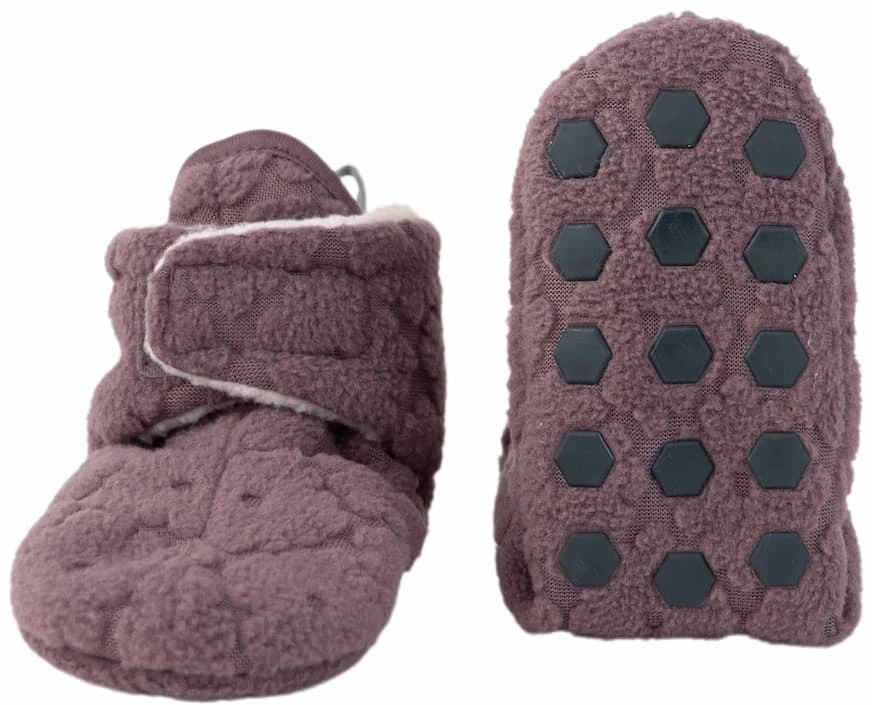 JetWorld Lodger Slipper Folklore Fleece Slippers Mauve 12-18m SL 330_12-18